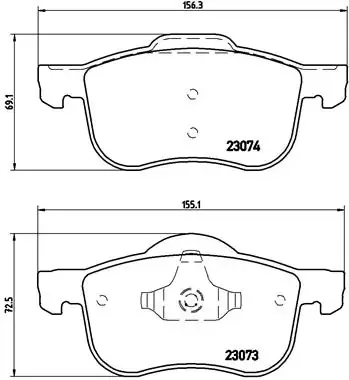 Гальмівні колодки дискові BREMBO P86016 (фото 1)