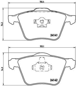 Гальмівні колодки дискові BREMBO P86 018