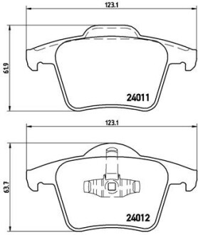 Гальмівні колодки дискові BREMBO P86019