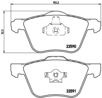 Гальмівні колодки дискові BREMBO P86022