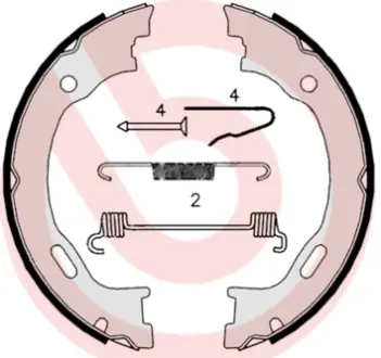 Гальмівні колодки барабанні BREMBO S 50 515