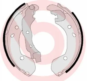 Гальмівні колодки барабанні BREMBO S56510 (фото 1)