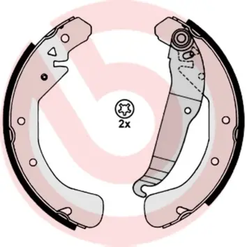 Гальмівні колодки барабанні BREMBO S59517 (фото 1)
