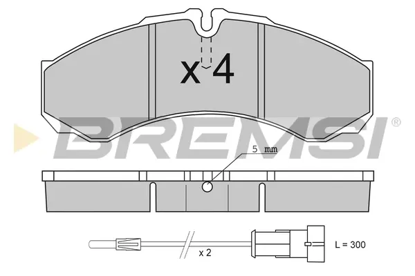 Гальмівні колодки Daily 99- (спарка) BREMSI BP2706 (фото 1)