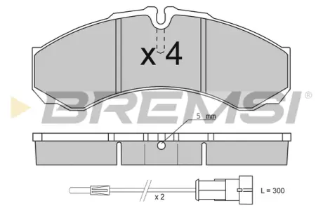 Гальмівні колодки Daily 99- (спарка) BREMSI BP2706