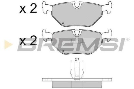 Гальмівні колодки зад. BMW 5 (E39) 96-03 BREMSI BP2710