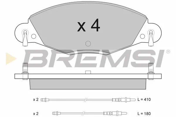 Гальмівні колодки перед. CITROEN C5 1.8-3.0 01-08 (BOSCH) BREMSI BP2937 (фото 1)