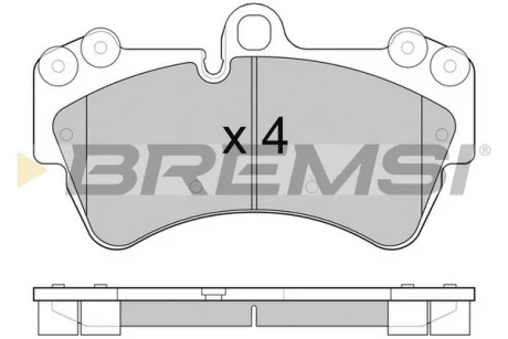 Гальмівні колодки пер. Audi Q7 09-12 (BREMBO) BREMSI BP3099CE