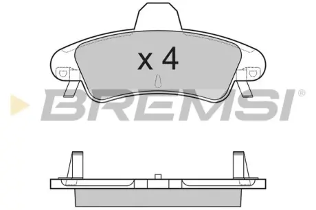 Гальмівні колодки зад. Ford Mondeo 93-00 (bendix) (115,7x53,7x14,7) BREMSI BP3188