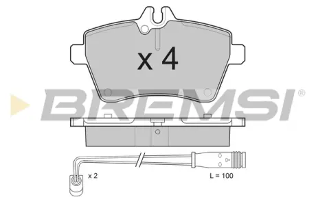 Гальмівні колодки пер. MB W169/W245 04-12 BREMSI BP3189