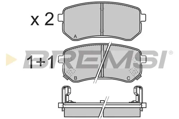 Гальмівні колодки зад. Hyundai i10/Kia Picanto 04-13 (mando) BREMSI BP3212 (фото 1)