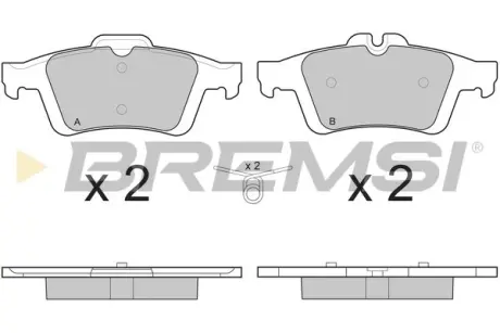Гальмівні колодки зад. Connect/Focus II//Citroen C5/Saab 9-3 01- (ATE) BREMSI BP3217