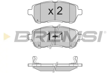 Гальмівні колодки пер. Ford Fiesta VI 08- (TRW) BREMSI BP3316