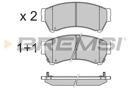 Гальмівні колодки пер. Mazda 6 02-13 (akebono) BREMSI BP3343