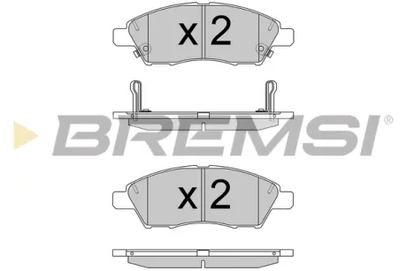 Гальмівні колодки перед. MICRA IV/NOTE/TIIDA 1.2-1.8 07- (AKEBONO) BREMSI BP3589