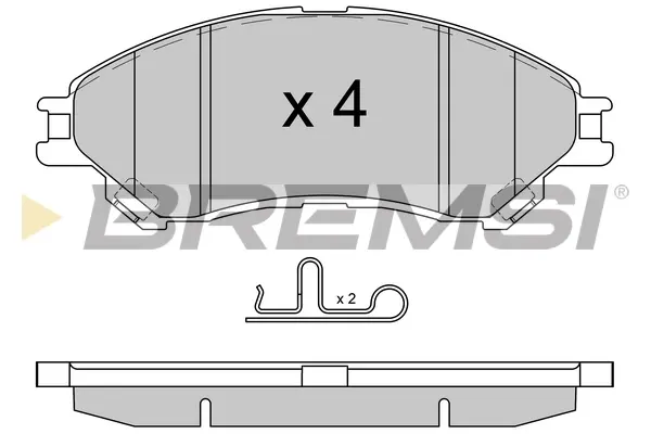 Гальмівні колодки пер. SUZUKI SX4 S-CROSS/VITARA 1.0-1.6 15- (AKEBONO) BREMSI BP3603 (фото 1)
