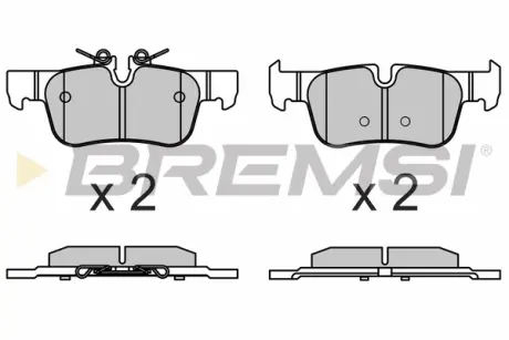 Гальмівні колодки зад. BMW 1/2/i3/X1/X2 BREMSI BP3633