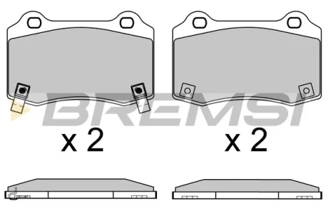 Гальмівні колодки задн. Tesla Model S/X 12- (Brembo) BREMSI BP3649