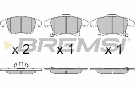 Гальмівні колодки пер. Ford Galaxy III/Mondeo V/S-Max 14- (155.2x66.6x19.9) BREMSI BP3655