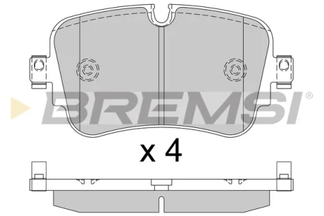 Гальмівні колодки зад. Audi A6/A7/A8/Q7/Q8/VW Touareg 18- BREMSI BP3686