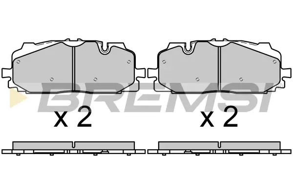 Гальмівні колодки пер. Audi A5/Q7 /VW Touareg III 15- (AKEBONO) (194.1x74.1x16.8) BREMSI BP3687CE (фото 1)