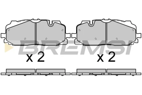 Гальмівні колодки пер. Audi A5/Q7 /VW Touareg III 15- (AKEBONO) (194.1x74.1x16.8) BREMSI BP3687CE