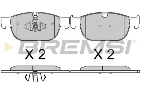 Гальмівні колодки пер. Volvo S60/S90/V60/V90/XC40/XC60/XC90 16- BREMSI BP3756