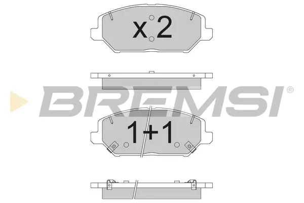 Гальмівні колодки перед. HYUNDAI i30/CEED 1.0-1.6 16- BREMSI BP3786 (фото 1)
