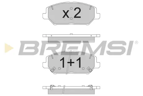 Гальмівні колодки перед. HYUNDAI i30/CEED 1.0-1.6 16- BREMSI BP3786