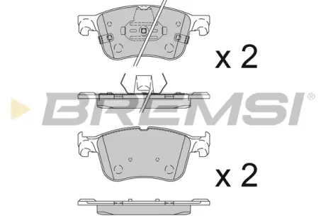 Гальмівні колодки пер. Ford Focus IV 18- (155.1х64.4х16.8) BREMSI BP3847