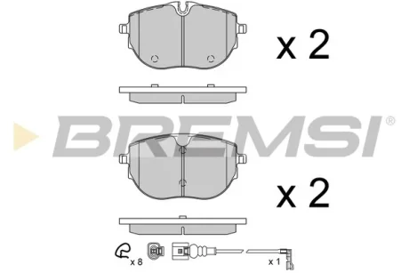 Гальмівні колодки пер. VW T6 15-24 BREMSI BP3944