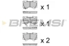Гальмівні колодки пер. Toyota Land Cruiser 300 21- (ADVICS) BREMSI BP3971 (фото 1)