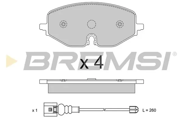 Гальмівні колодки пер. Golf/Caddy/Octavia 20- (TRW) BREMSI BP3987 (фото 1)