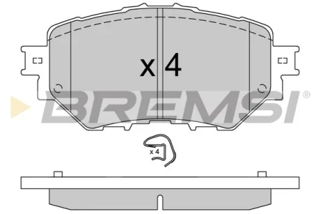 Гальмівні колодки перед. Mazda 3 1.5-2.5 13- (AKEBONO) BREMSI BP4002