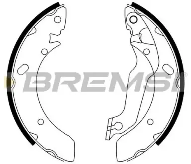 Гальмівні колодки зад. Hyundai Lantra 90-00/Coupe 96-02 (Mando) BREMSI GF0733