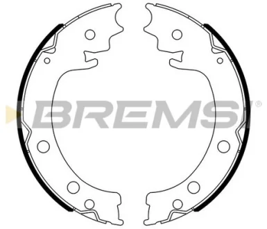 Колодки ручного гальма Grand Vitara 05-15 (200x37.2) (AKEBONO) BREMSI GF0908