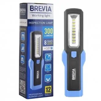 Фонарик инспекционный LED Інспекційна лампа 8SMD+1W LED 300lm, 3xAA Brevia BREVIA 11310