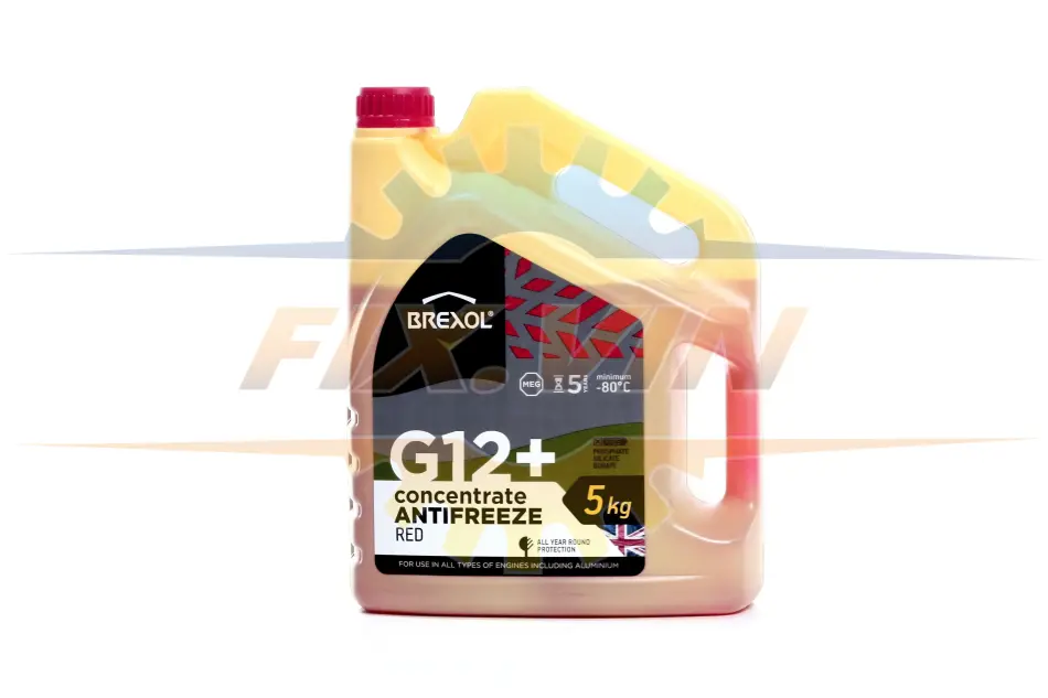 Антифриз RED концентрат G12+ -80C 5л BREXOL Antf-027 (фото 1)