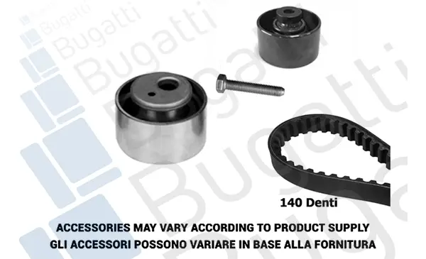 Комплект ГРМ Scudo/Jumpy/Berlingo/Partner 1.9D (DW8) 98- BUGATTI BKCD0358 (фото 1)