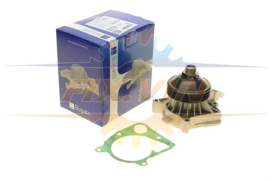 Помпа води BMW 3/5/7/X5 330d/xd/525d/530d/730d/3.0d 98-05/Opel Omega B 2.5TDI (R/B) (6 лоп.) BUGATTI PA5418 (фото 1)