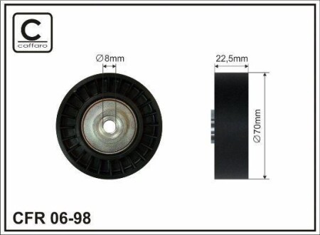 Ролик CFR 70X8X22.5 CAFFARO 06-98