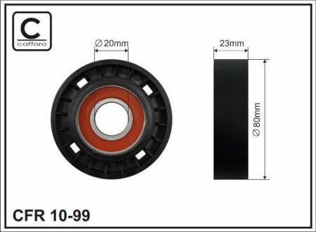 Ролик CFR 80x20x23 CAFFARO 10-99