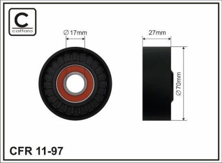 Ролик CFR 70X17X27 CAFFARO 11-97