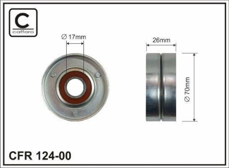 Ролик CFR 70x17x26 CAFFARO 124-00