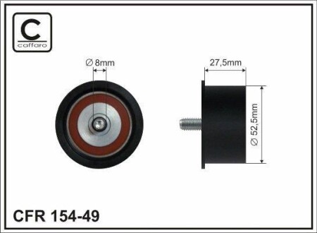 Ролик CFR 52,5x8x27,5 CAFFARO 154-49