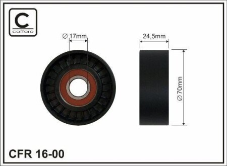 Ролик CFR 70x17x24.5 CAFFARO 16-00