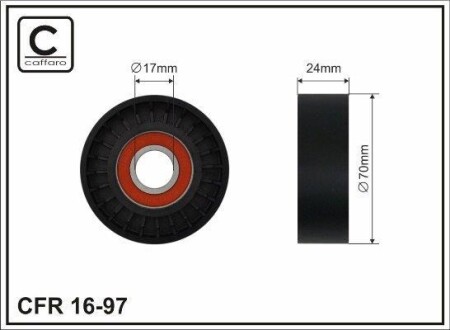 Ролик CFR 70x17x24 CAFFARO 16-97