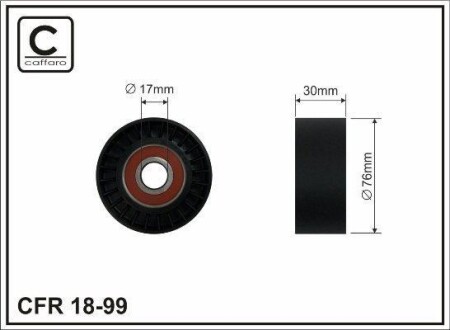 Ролик CFR 76x17x31 CAFFARO 18-99