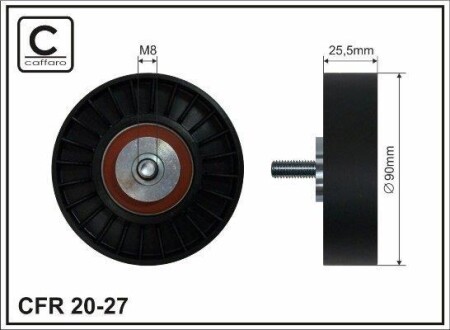 Ролик CFR 90x8x25 CAFFARO 20-27