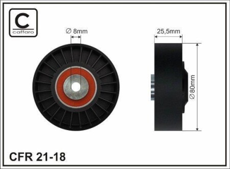 Ролик CFR 80x8x25 CAFFARO 21-18